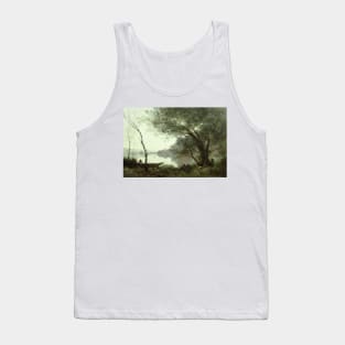 The Boatman of Mortefontaine by Jean-Baptiste-Camille Corot Tank Top